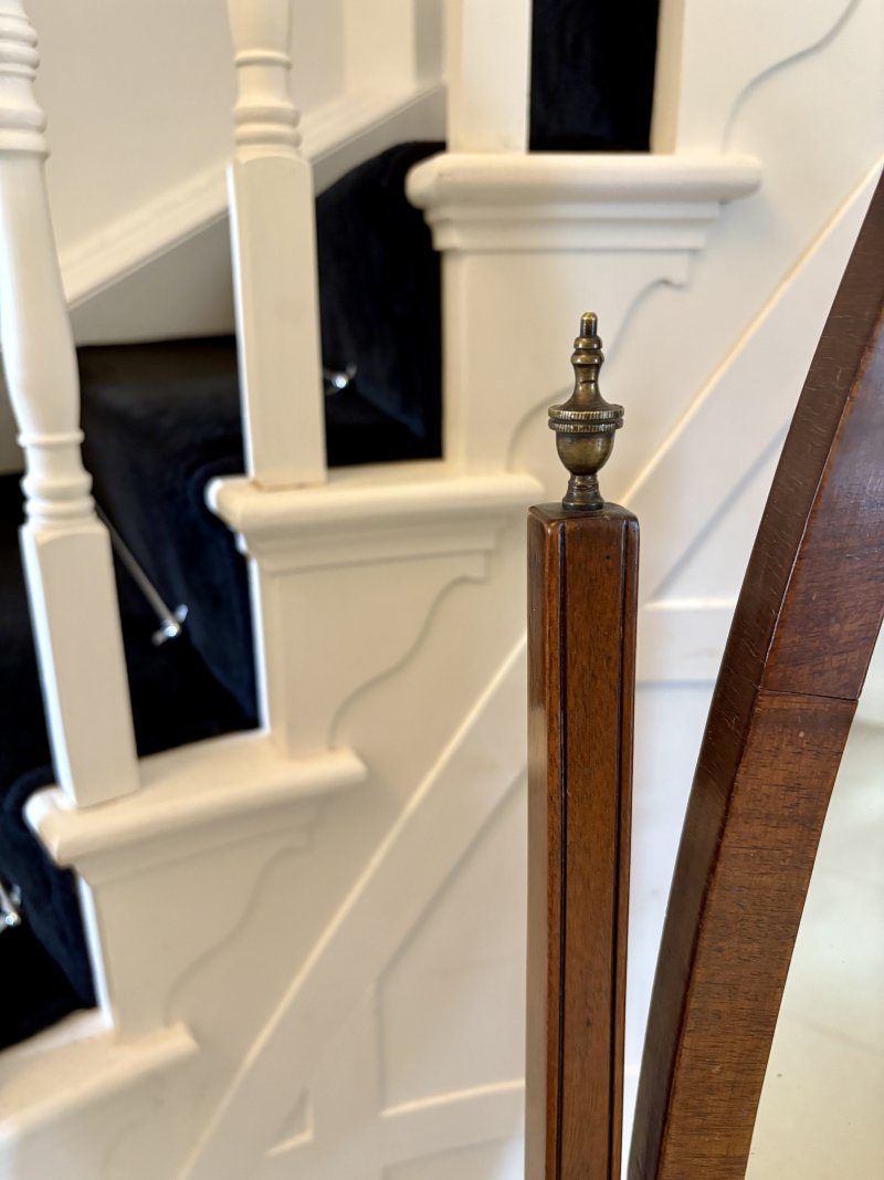 Antique Edwardian Quality Mahogany Cheval Mirror - Image 4